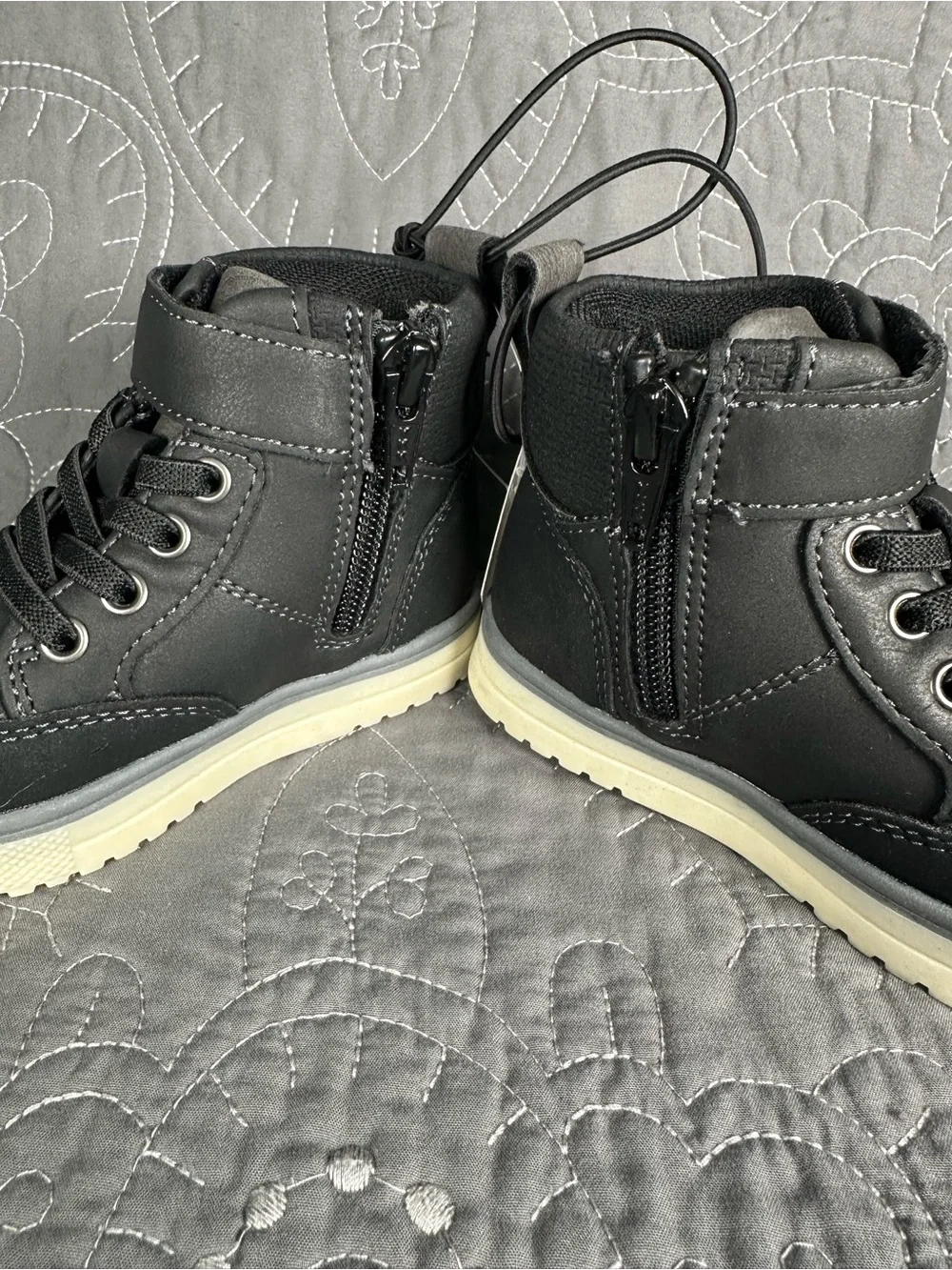 Thereabouts Toddler Boys Black Lil Asher Flat Heel Boots NWT Size Toddler 6